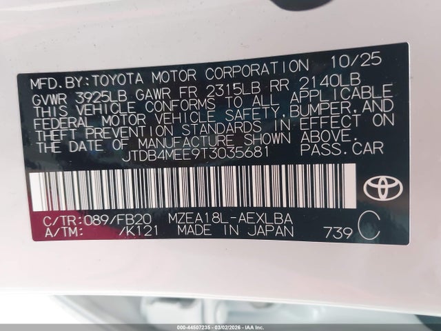 Toyota Corolla Le