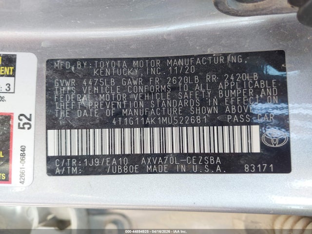 Toyota Camry Se