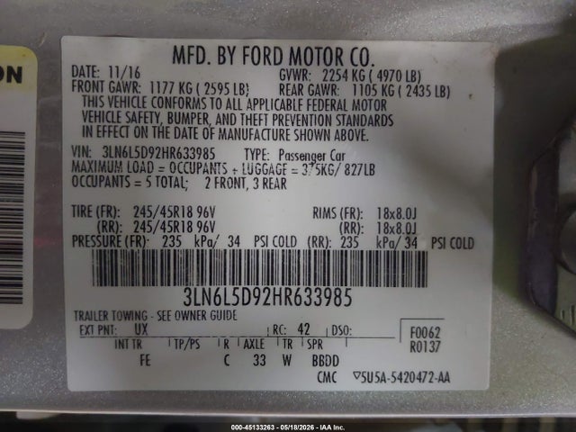 Lincoln MKZ Select