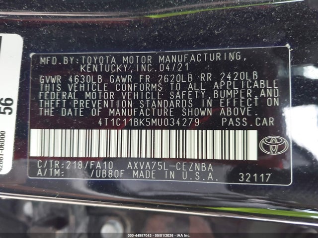 Toyota Camry Le Awd