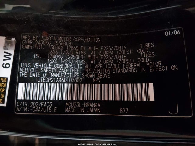 Toyota Highlander V6