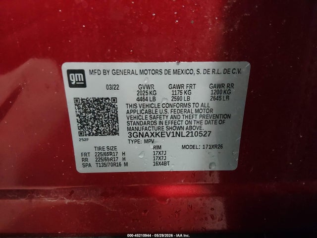 Chevrolet Equinox Fwd Lt