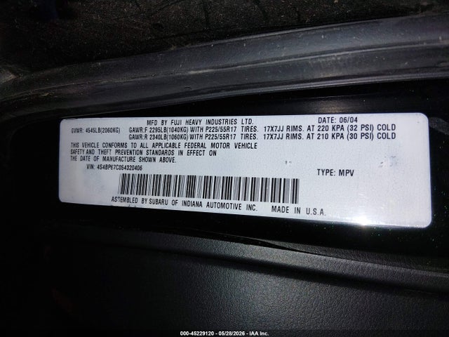Subaru Outback 2.5xt Limited