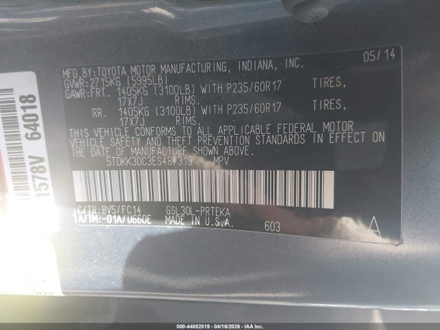 Toyota Sienna Le V6 8 Passenger