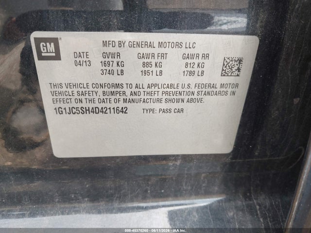 Chevrolet Sonic Lt Auto