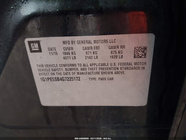 Chevrolet Cruze 1lt Auto