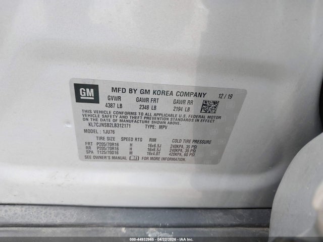 Chevrolet Trax Awd Ls