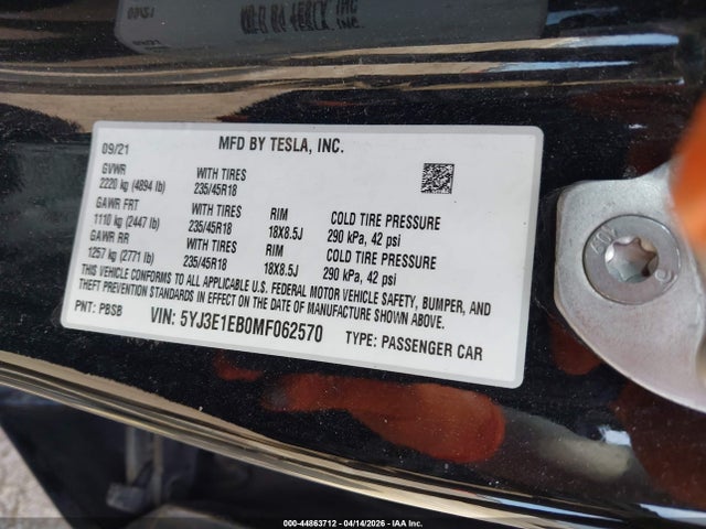 Tesla Model 3 Long Range Dual Motor All-wheel Drive