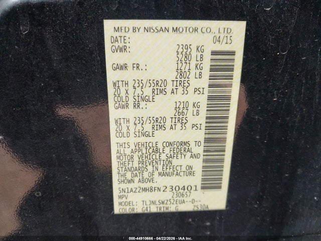 Nissan Murano Platinum