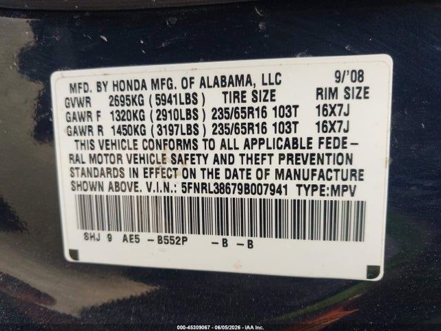 Honda Odyssey Ex-l