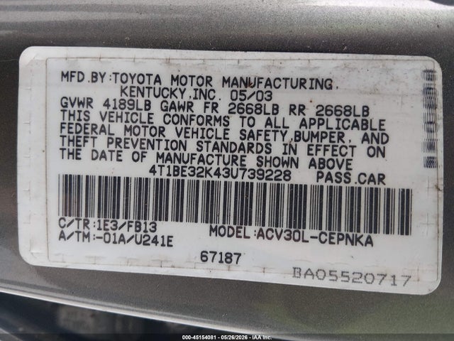 Toyota Camry Le