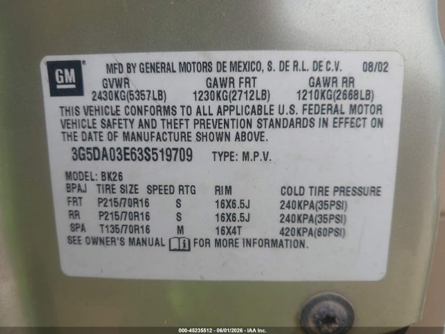 Buick Rendezvous Cx