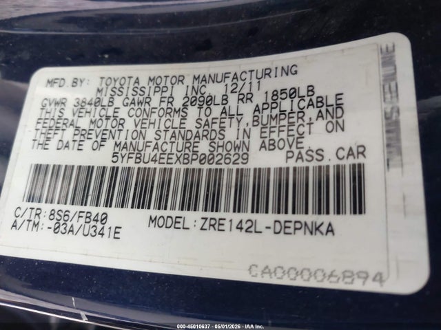 Toyota Corolla Le