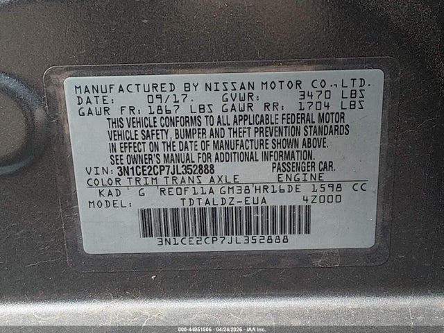 Nissan Versa Sv