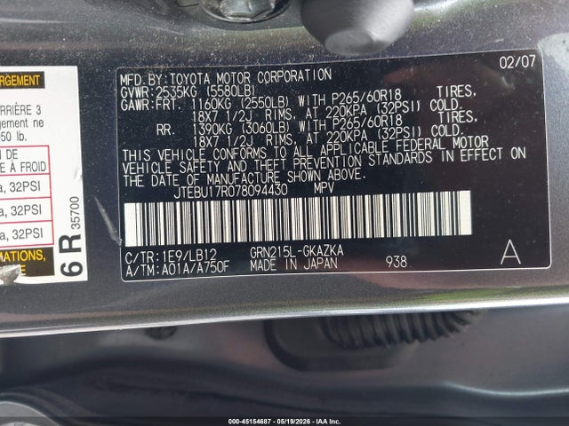 Toyota 4Runner Limited V6