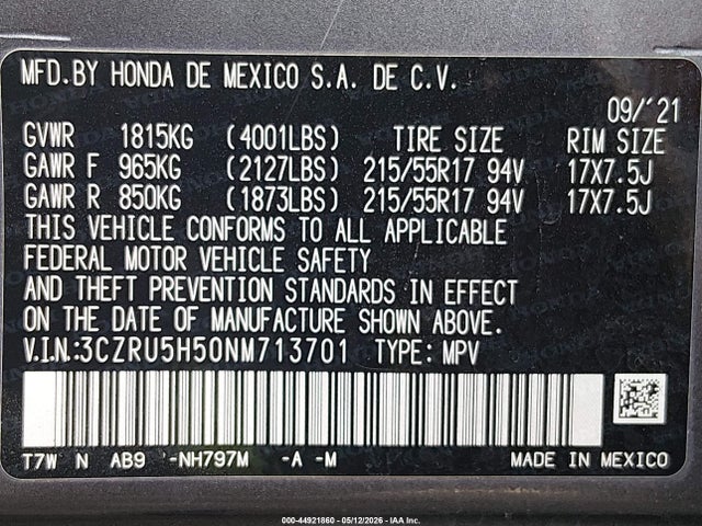 Honda HR-V 2wd Ex