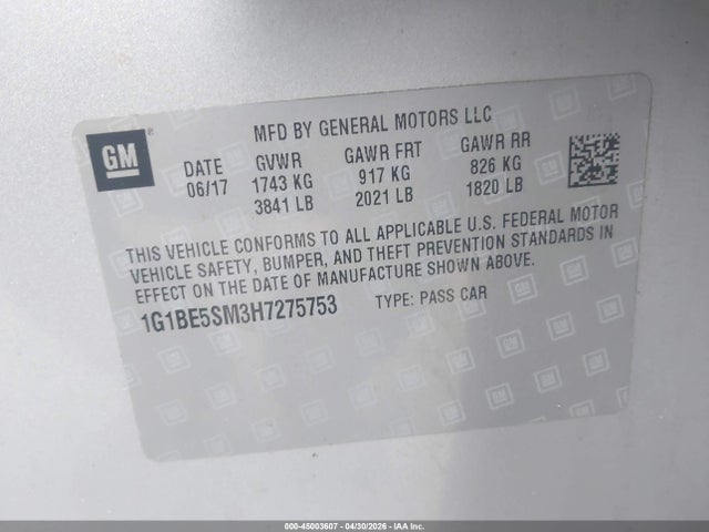 Chevrolet Cruze Lt Auto