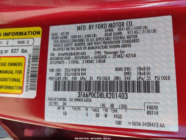 Ford Fusion Sel