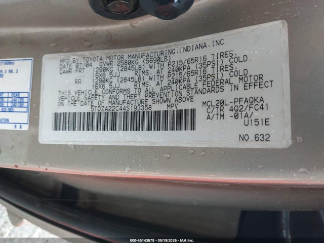 Toyota Sienna Xle