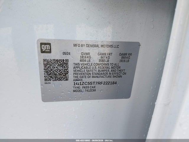 Chevrolet Malibu Fwd 1fl
