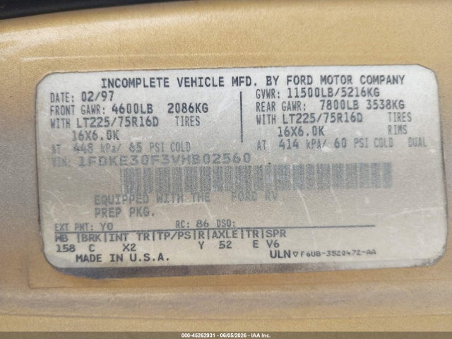 Ford Econoline E350 Cutaway Van