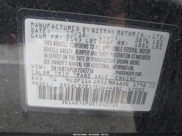 Nissan Sentra Sv