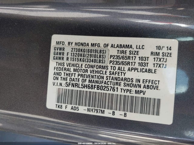 Honda Odyssey Ex-l