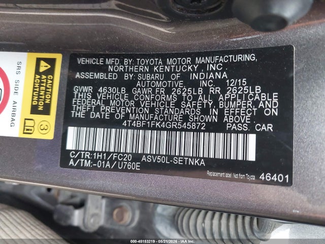 Toyota Camry Le