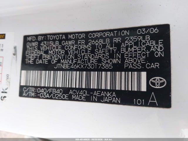 Toyota Camry Le