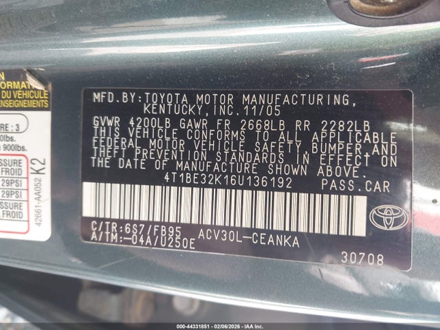 Toyota Camry Le