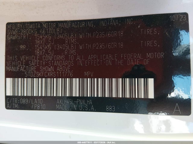 Toyota Sienna Limited