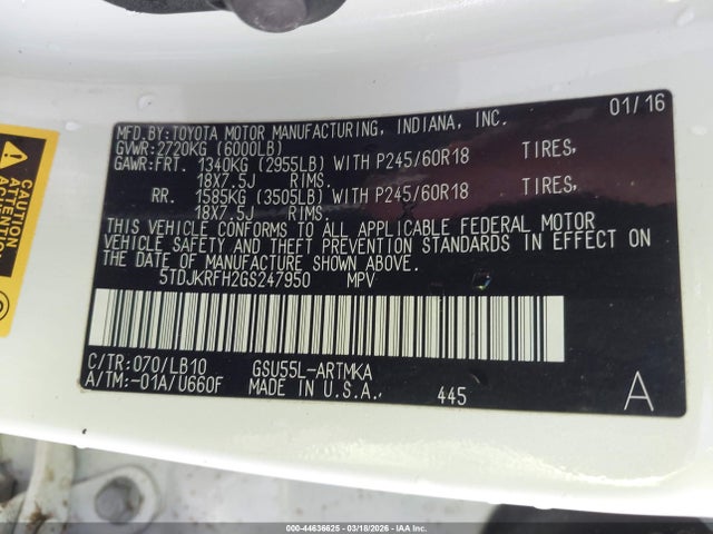 Toyota Highlander Xle V6