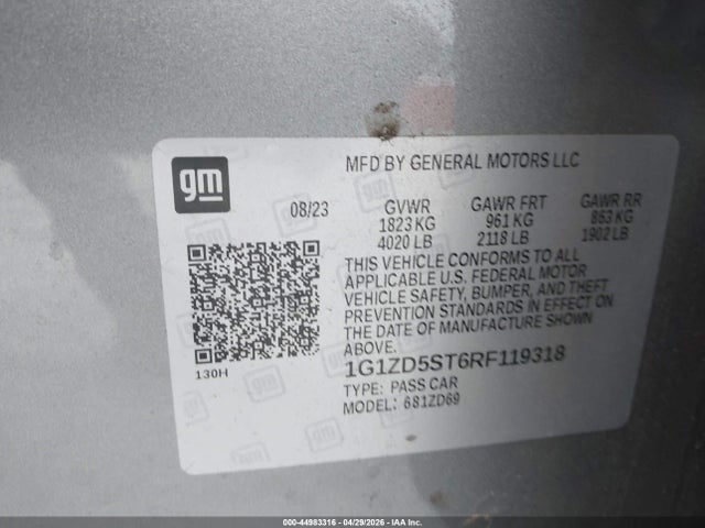 Chevrolet Malibu Fwd 1lt