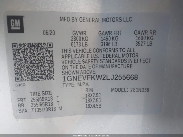 Chevrolet Traverse Awd Ls