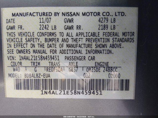 Nissan Altima 2.5 S