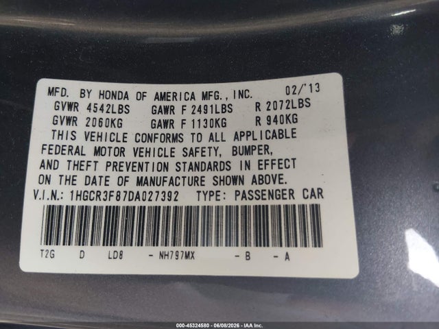 Honda Accord Ex-l V-6