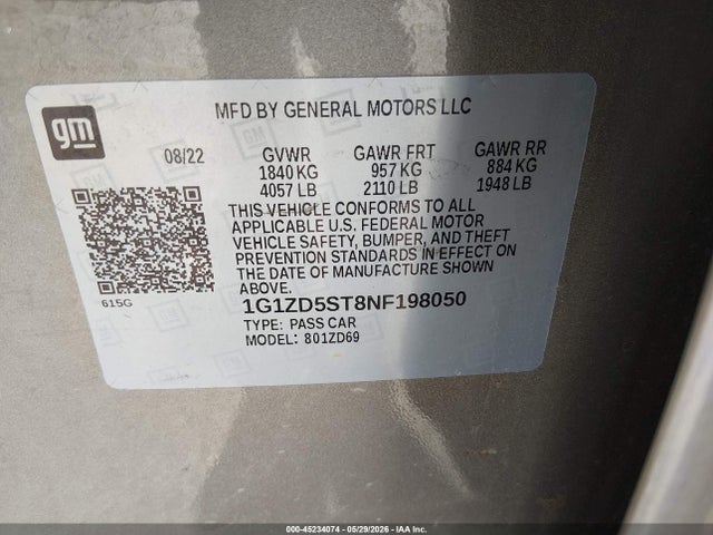Chevrolet Malibu Fwd Lt