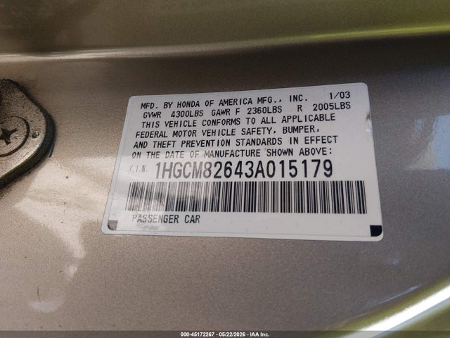 Honda Accord 3.0 Ex