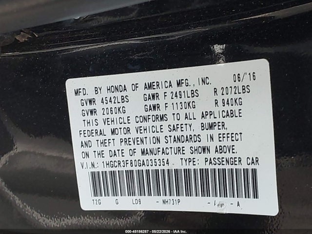 Honda Accord Ex-l V-6