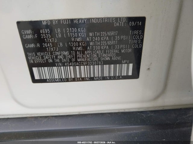 Subaru Outback 2.5i Premium