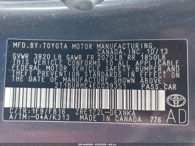 Toyota Corolla Le