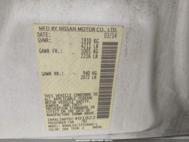 Nissan Altima 2.5 Sl