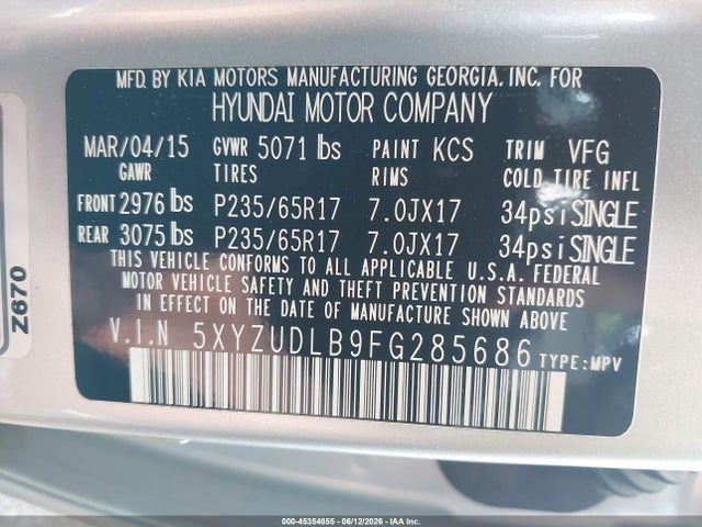 Hyundai SANTA FE 2.4l