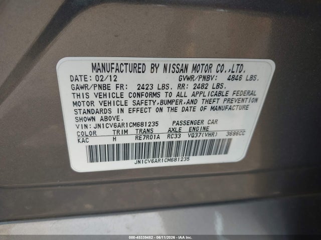 INFINITI G37x