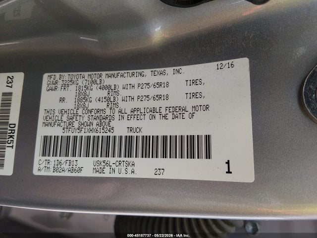 Toyota Tundra Sr5 5.7l V8