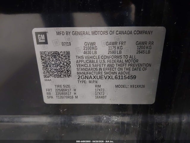 Chevrolet Equinox Awd Lt 1.5l Turbo
