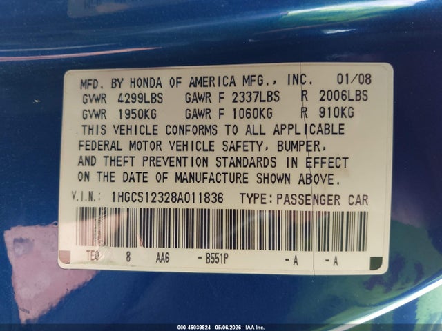 Honda Accord 2.4 Lx-s
