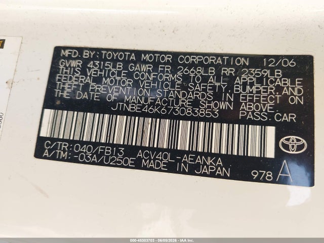 Toyota Camry Le
