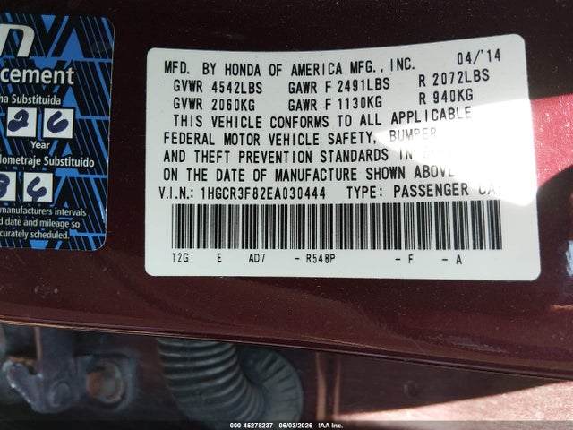 Honda Accord Ex-l V-6