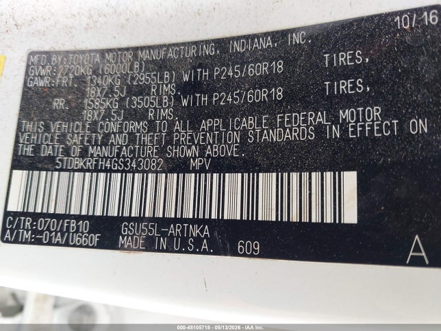 Toyota Highlander Le V6
